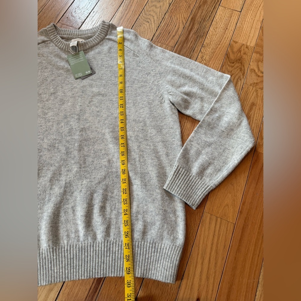 H&M Men's Light Gray Crew Neck Wool Blend Sweater Size L NWT - Picture 10 of 11